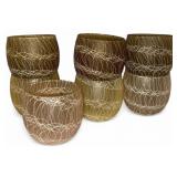 Set of 7 Handblown Glass Tumblers