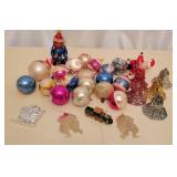 Vintage Hand Painted Glass Ornaments