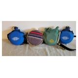 2 Plastic & 2 Metal Canteens- Girl Scouts