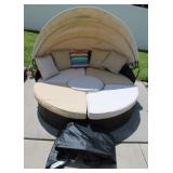 Outdoor Patio Round Daybed w/ Cover