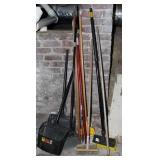 Collection of Brooms & Dust Pans