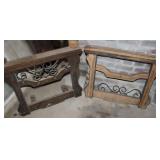 Antique Wooden/ Cast Iron Decorative Table Legs