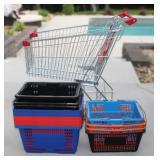 Grocery Cart w/ Baskets