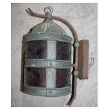 Vtg Large Copper Verdigris Exterior Porch Light