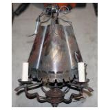 Brutalist Style 4 Light Metal Chandelier