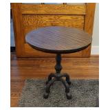 Side Table with Cast Iron Base