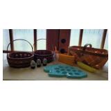 Easter Longaberger Baskets & Alabaster Eggs