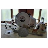 Cow Themed - Rose Hill Dairy Tray & Pitcher