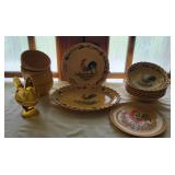Home Rooster & Floral Dishes