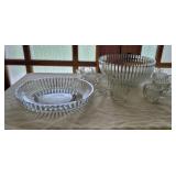 Jeanette Glass "National" Punch Bowl & Cups