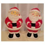 2 Blow Mold Santas