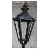 Black Metal Hanging Light w/ Bubble Glass Inserts