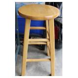 24" Tall Wooden Stool
