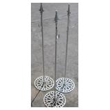 White Painted Cast Iron Wreath/Flower Pot Hangers