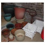 Large Flower Pot Collection w/ Sheppards Hook