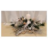 Silver & Blue Snowman Centerpiece