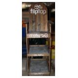 Wooden Beach Chair Style Flip Flop Stand