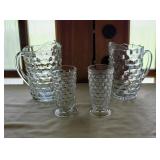 Cubist Clear Glass Pitchers & Glasses