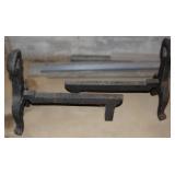 Antique Cast Iron Andirons (Firedogs/ Fire Bucks)