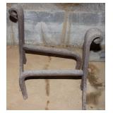 Antique Cast Iron Andirons (Firedogs/ Fire Bucks)