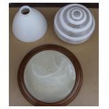 3pc. White & Milk Glass Ceiling Light Shades