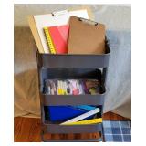 Metal Rolling Cart & Art Supplies