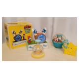 Vintage Smurf Alarm Clock & more