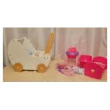 Toy Wooden Baby Buggy