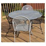 Wrought Iron Patio Table & Chairs Set
