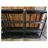 2pc 4-Tier Plastic Shelves