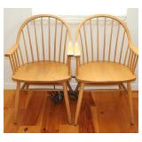 2pc. Claud Bunyard American Windsor Chairs