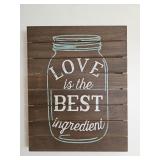 Love is Best Pallet Style Wall Art