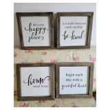 4pc Happy Home Wall Art Collection