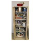 Plastic Storage Cabinet w/ Contents