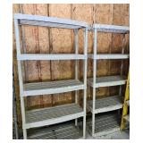 2pc 5-Tier Rubbermaid Shelves (come apart)