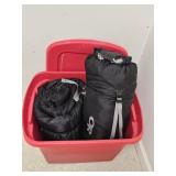 2 Black Sleeping Bags in tote