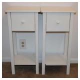 2 White Bed Side Tables