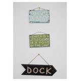 Miniature Lake Hanging Signs