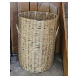 Vtg Rattan Storage Basket