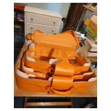 3 Vintage Royal Traveler Orange Suitcases