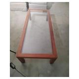 Wood and Glass Coffee Table