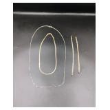 2 Sterling Necklaces, 2 Bracelets