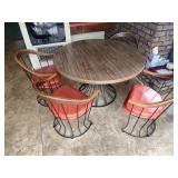 Mid Century Wood and Iron Dining Set - Read Detail