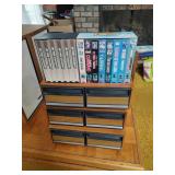 Collection of VHS and Storage Containers
