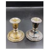 Frank M Whiting Sterling Candle Holders