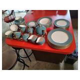 65 Piece Flintridge Teal China
