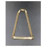 14K Gold Cuban Link 7" ID Bracelet