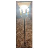 Floor Lamp with Milk Glass Globe