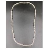 Sterling Silver 24" Twisted Link Necklace