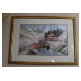 Framed Japanese Silk embroidery 1912-1926 prd
